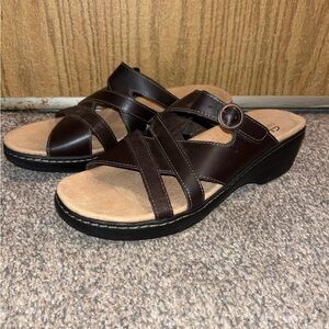 Clarks Dark Brown Women's Sandals